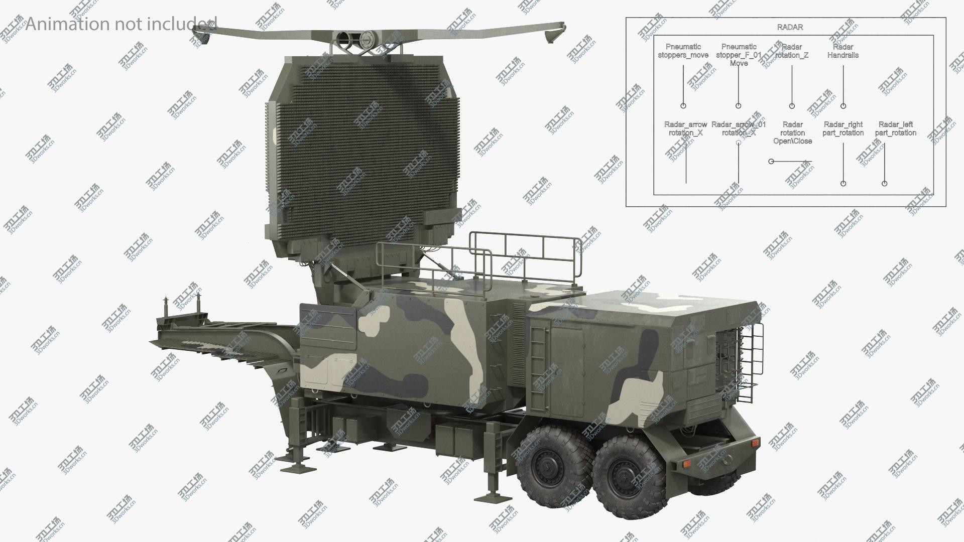 images/goods_img/2021040164/Phased Array Aquisition Radar 64N6 Camouflage Rigged model/3.jpg